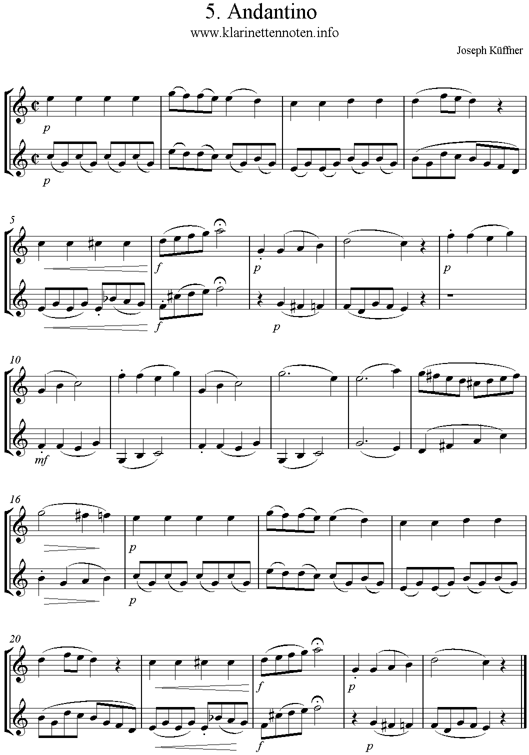 24 instruktive Duette- Joseph Küffner -05 Andantino